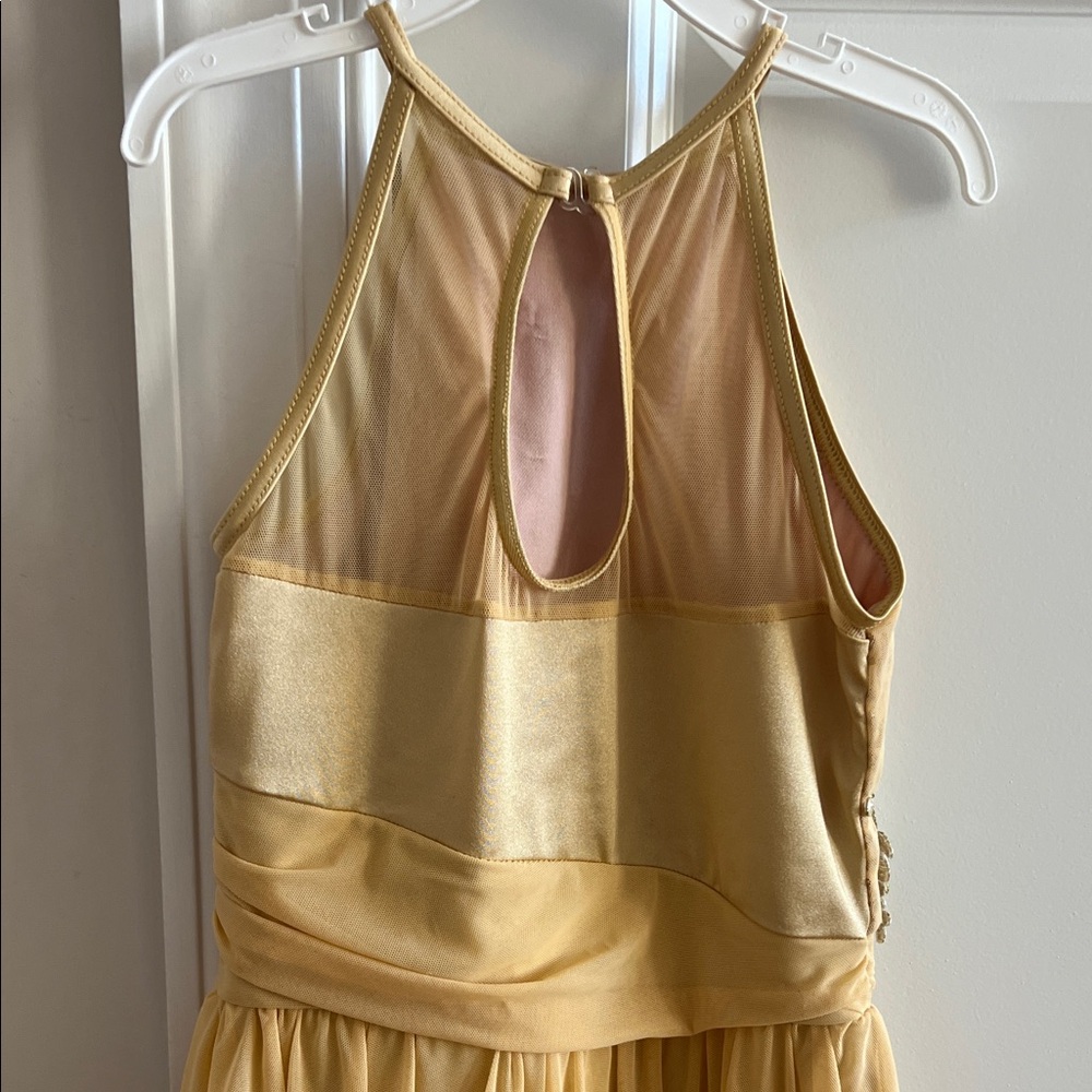 EUC Weissman Elegant Gold Asymmetrical Dance Costume - size MC - Picture 8 of 12